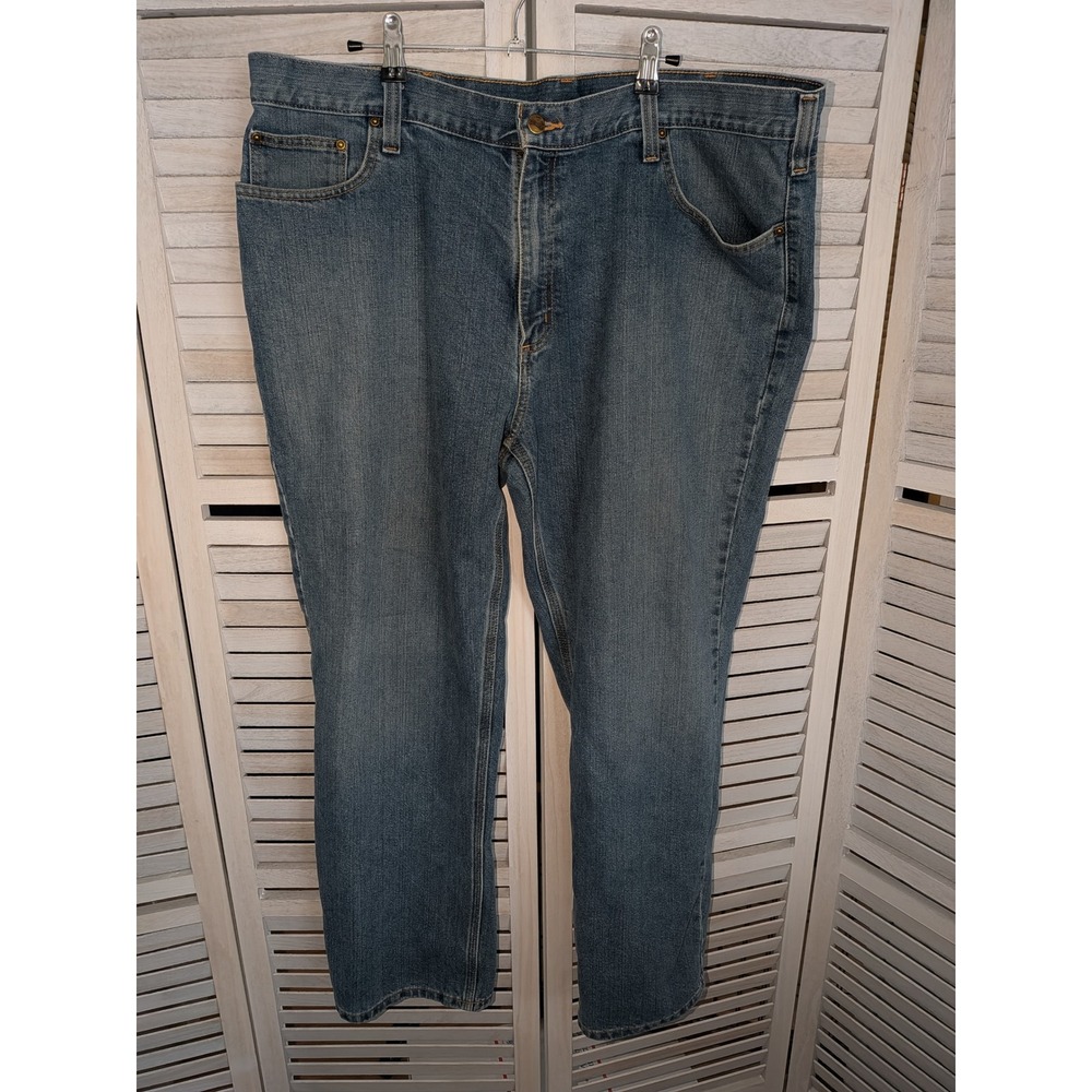Carhartt Mens Relaxed Fit Blue Denim Jeans 42x30 101483-880 Medium Wash